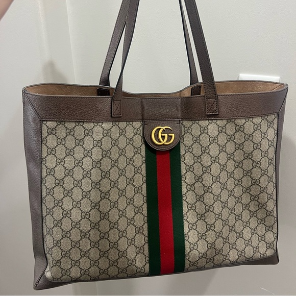 Authentic Gucci Ophidia canvas soft GG supreme Medium tote - Picture 1 of 14